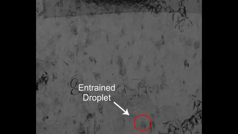 droplet deposit induced bubble